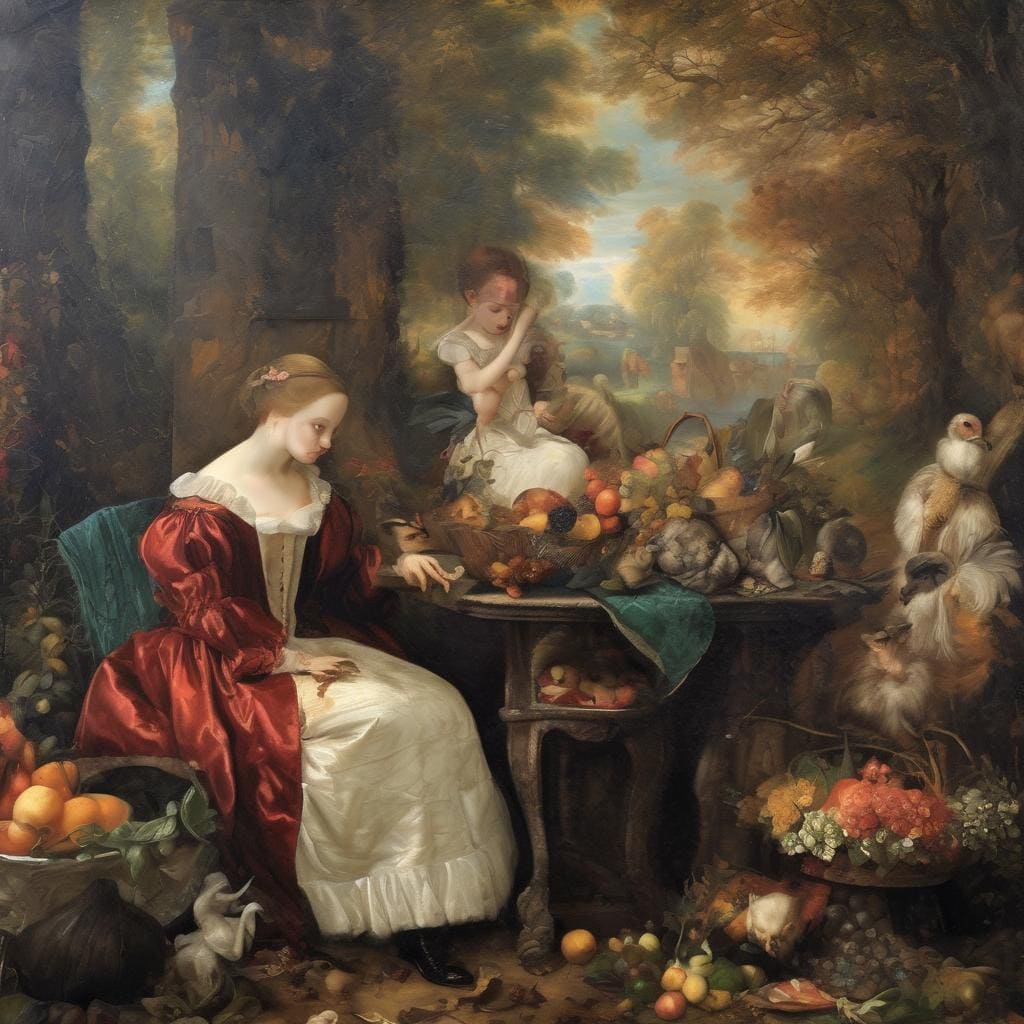 Ανθρώπινες φιγούρες και τοπία σε ρεαλιστικό στυλ, καλλιτεχνική έκφραση και εικαστικές αλλαγές.